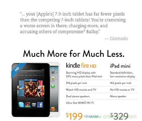 亞馬遜Kindle Fire HD：最厚道的售價！