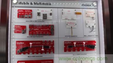 Molex MicroSIM、MicroSD、MicroUSB和MicroHDMI連接器