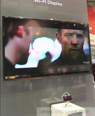 圖3：聯(lián)芯LC1811 的"WiFi Display"（同步無(wú)線輸出高清視頻）性能演示。