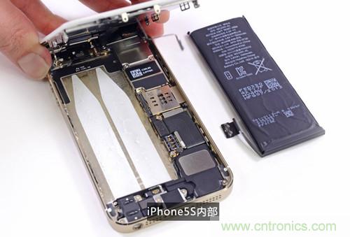 土豪金iPhone 5S拆解：內(nèi)部結(jié)構(gòu)升級(jí)，維修難度增加