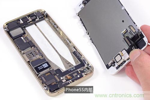 土豪金iPhone 5S拆解：內(nèi)部結(jié)構(gòu)升級(jí)，維修難度增加