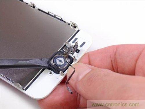 土豪金iPhone 5S拆解：內(nèi)部結(jié)構(gòu)升級(jí)，維修難度增加