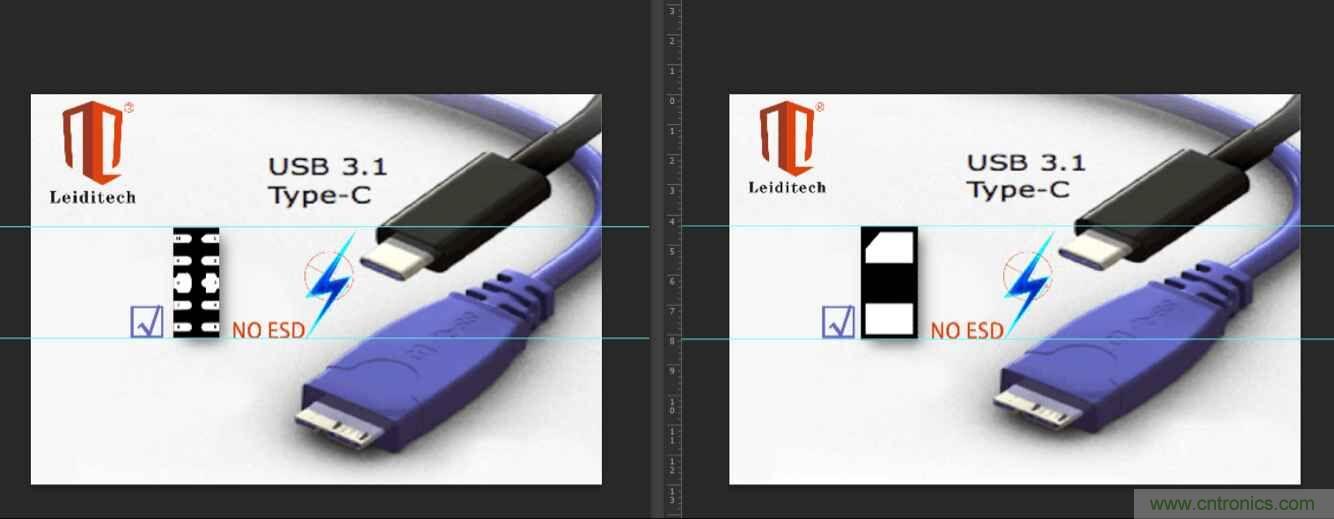 Leiditech推出超低電容ESD，用來保護(hù)USB Type-C