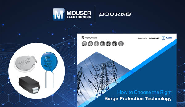 貿(mào)澤電子攜手Bourns推出全新電子書探討浪涌保護技術的設計挑戰(zhàn)