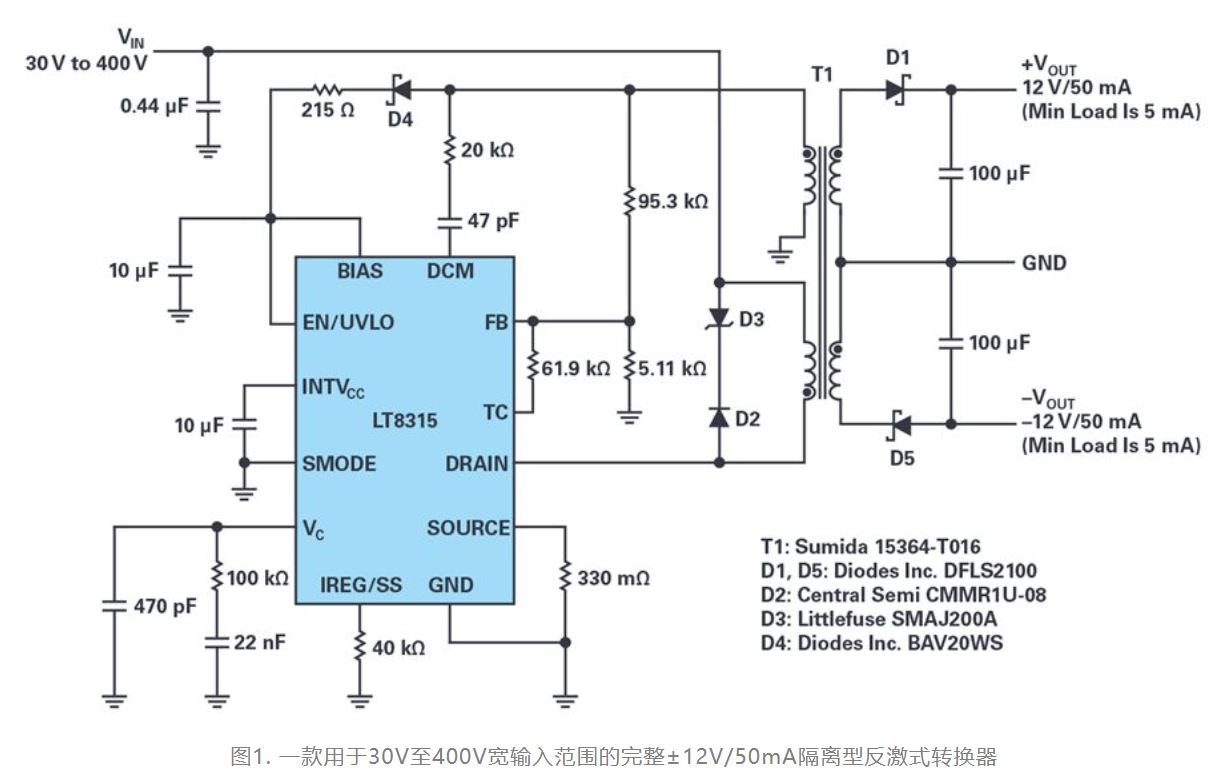 單個(gè)IC也能構(gòu)建緊湊、高效的雙極性穩(wěn)壓器
