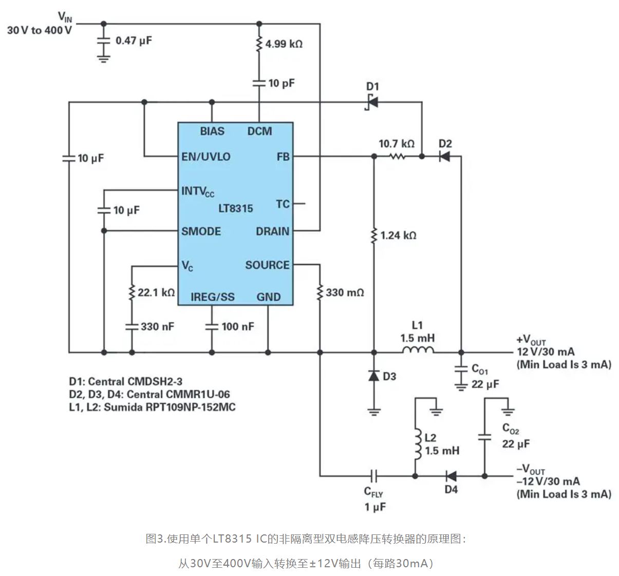 單個(gè)IC也能構(gòu)建緊湊、高效的雙極性穩(wěn)壓器