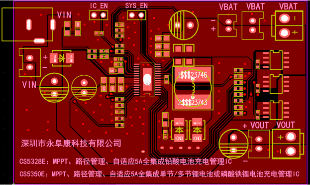 CS5350/CS5328 太陽能板供電鉛酸蓄電池、磷酸鐵鋰電池、鋰電池充電管理IC系列