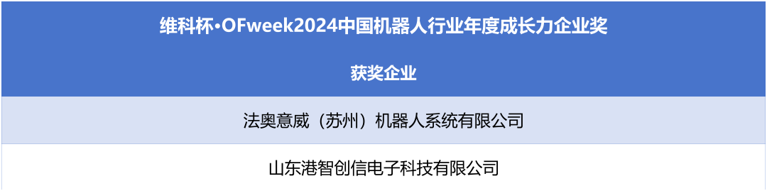 榮耀時刻！維科杯·OFweek 2024中國機(jī)器人行業(yè)年度評選獲獎榜單盛大揭曉